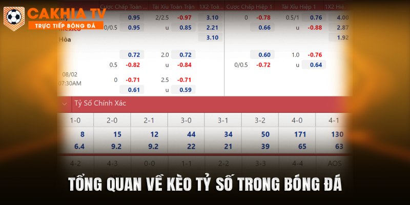 Tổng quan về kèo tỷ số trong bóng đá